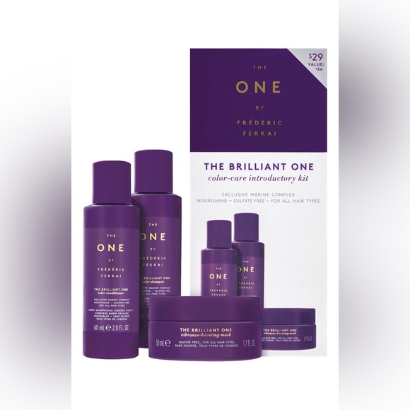 NIB Frédéric Fekkai The Brilliant One Shampoo Conditioner and Mask Hair Care Kit - Picture 1 of 6